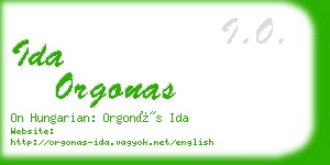 ida orgonas business card